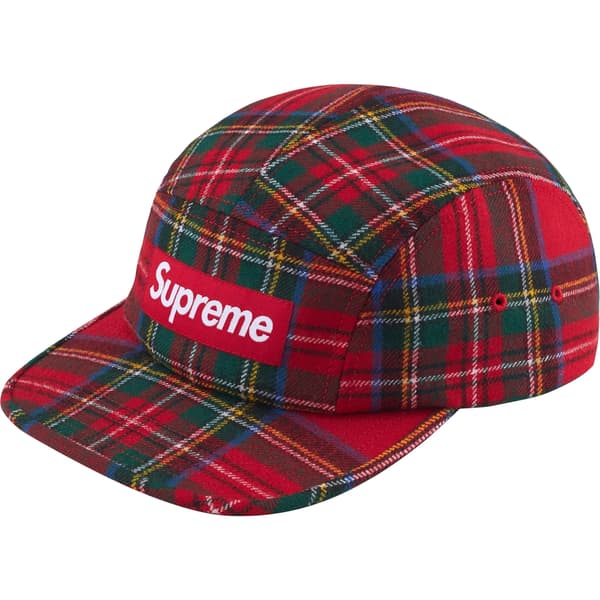 Supreme Lochcarron Camp Cap - Red Plaid (front)