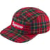 Supreme Lochcarron Camp Cap - Red Plaid (front)