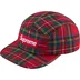 Supreme Lochcarron Camp Cap - Red Plaid (front)