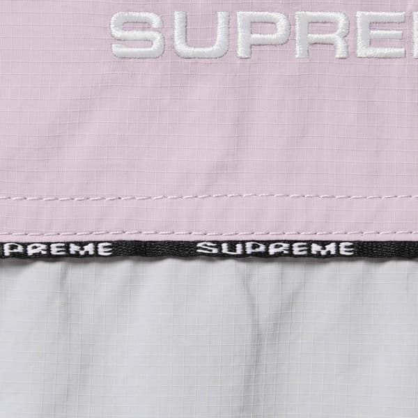 Supreme Logo Piping Hooded Track Jacket - Grey (front)