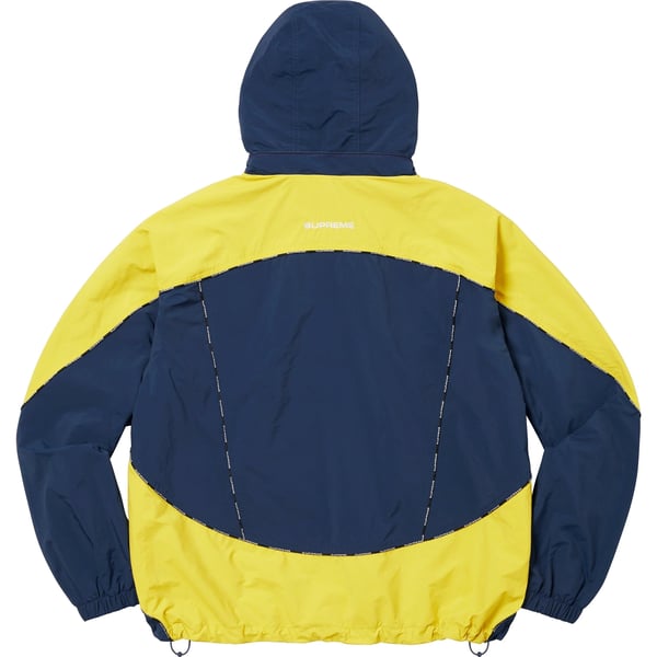 Supreme Logo Piping Hooded Track Jacket - Navy (front)