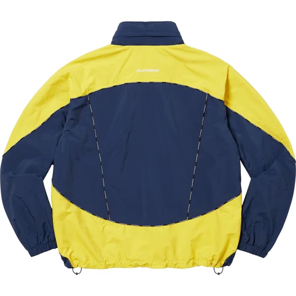 Supreme Logo Piping Hooded Track Jacket - Navy (front)
