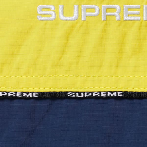 Supreme Logo Piping Hooded Track Jacket - Navy (front)