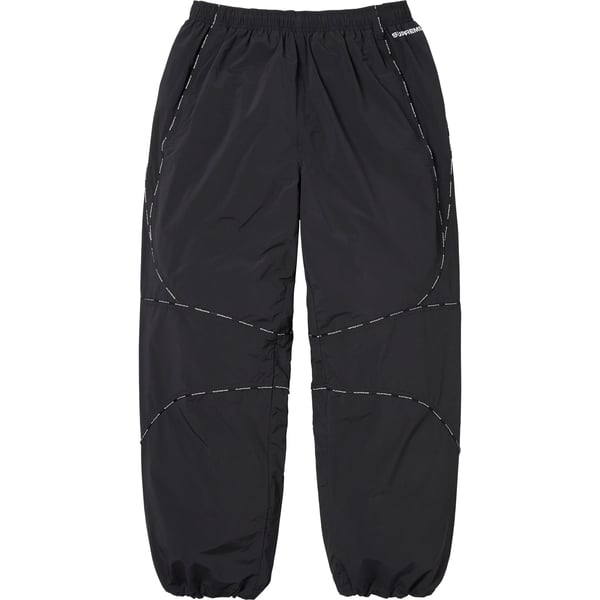 Supreme Logo Piping Track Pant - Black (front)