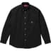 Supreme Loose Fit Flannel Oxford Shirt - Black (front)