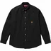 Supreme Loose Fit Flannel Oxford Shirt - Black (front)