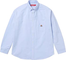 Supreme Loose Fit Flannel Oxford Shirt Light Blue