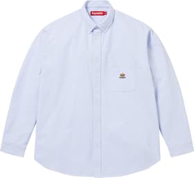 Supreme Loose Fit Flannel Oxford Shirt Light Blue