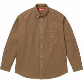 Supreme Loose Fit Flannel Oxford Shirt Light Brown