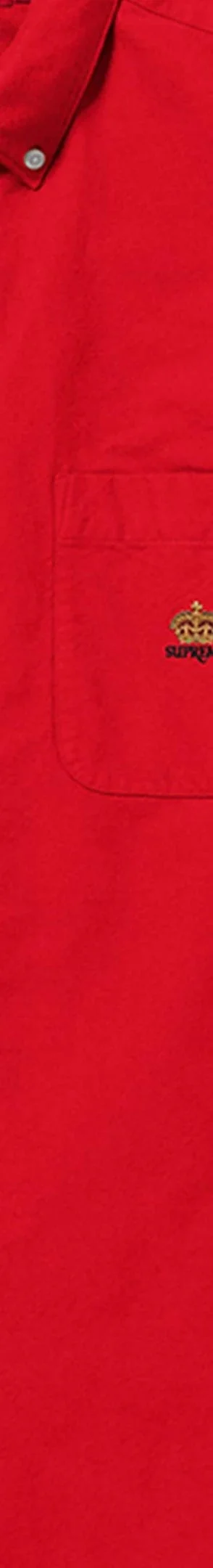 Supreme Loose Fit Flannel Oxford Shirt - Red (front)