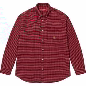Supreme Loose Fit Flannel Oxford Shirt Red Plaid