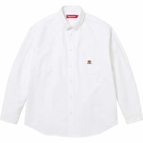 Supreme Loose Fit Flannel Oxford Shirt White