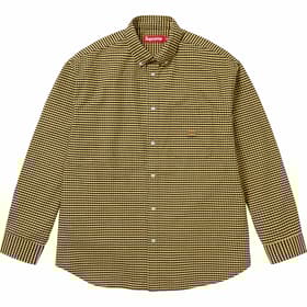 Supreme Loose Fit Flannel Oxford Shirt Yellow Plaid