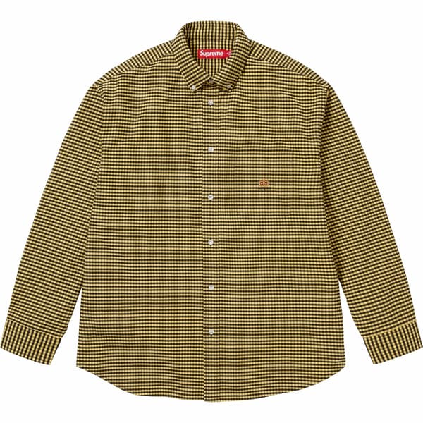 Supreme Loose Fit Flannel Oxford Shirt - Yellow Plaid (front)