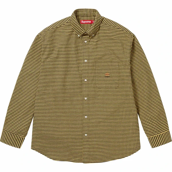 Supreme Loose Fit Flannel Oxford Shirt - Yellow Plaid (front)