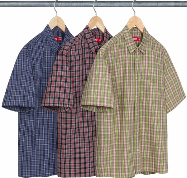 Supreme Loose Fit Mini Plaid S/S Shirt - Product Image