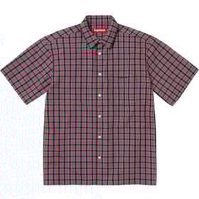 Supreme Loose Fit Mini Plaid S/S Shirt Black
