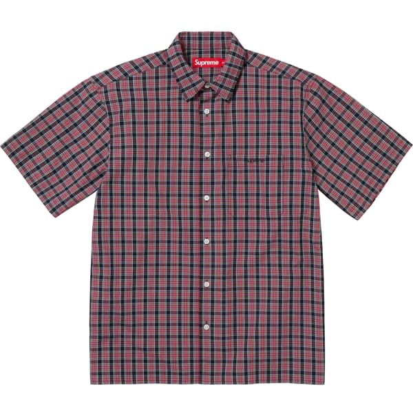 Supreme Loose Fit Mini Plaid S/S Shirt - Black (front)