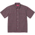 Supreme Loose Fit Mini Plaid S/S Shirt - Black (front)