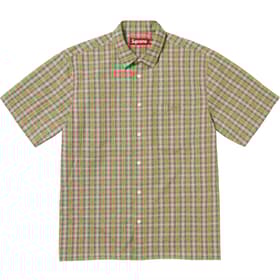 Supreme Loose Fit Mini Plaid S/S Shirt Green