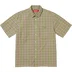 Supreme Loose Fit Mini Plaid S/S Shirt - Green (front)