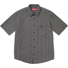 Supreme Loose Fit Multi Stripe S/S Shirt Black
