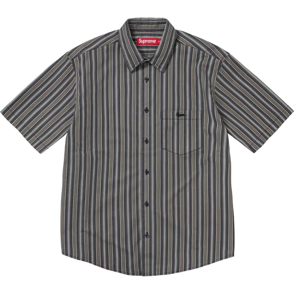 Supreme Loose Fit Multi Stripe S/S Shirt - Black (front)