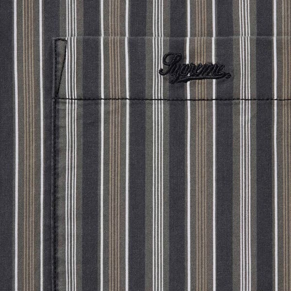 Supreme Loose Fit Multi Stripe S/S Shirt - Black (front)