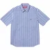 Supreme Loose Fit Multi Stripe S/S Shirt - Blue (front)