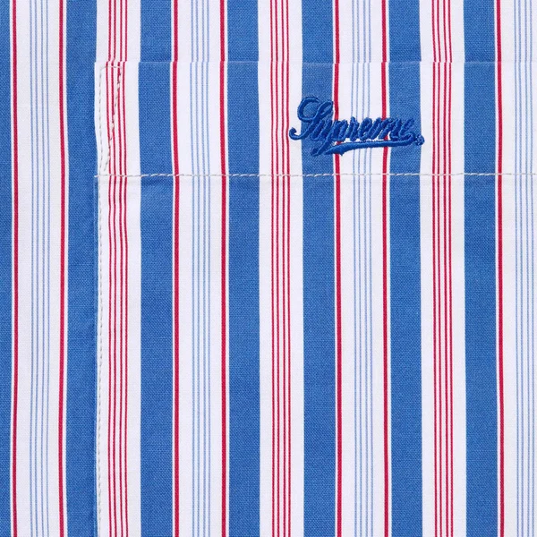 Supreme Loose Fit Multi Stripe S/S Shirt - Blue (front)