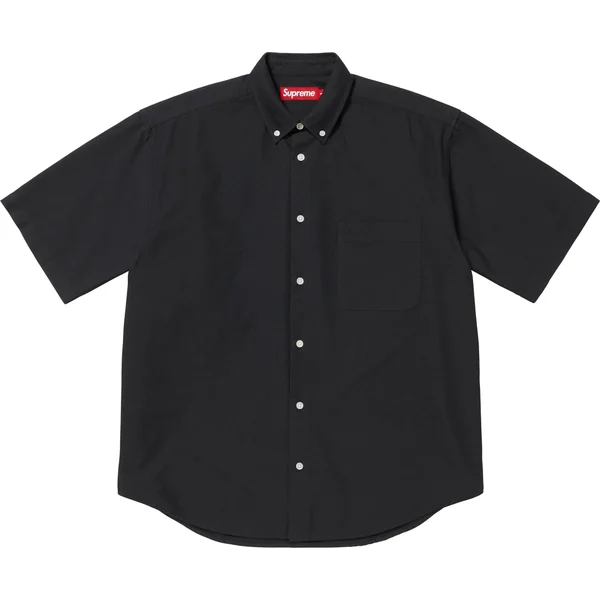Supreme Loose Fit Oxford S/S Shirt - Black (front)