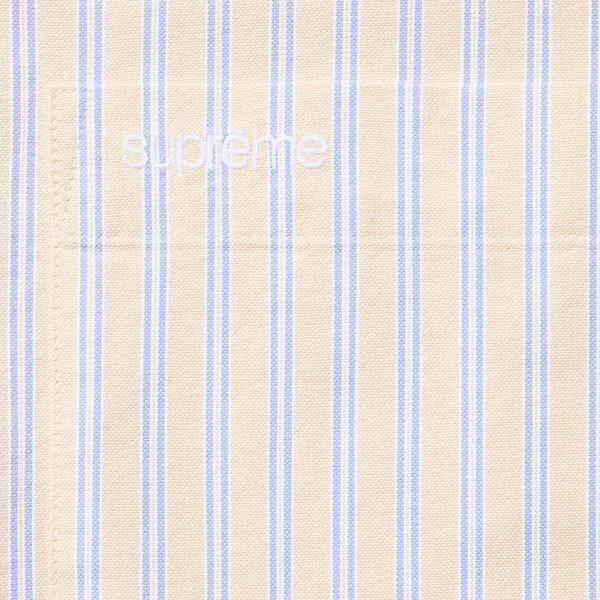 Supreme Loose Fit Oxford S/S Shirt - Light Tan Stripe (front)
