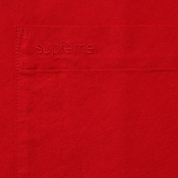 Supreme Loose Fit Oxford S/S Shirt - Red (front)