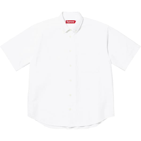 Supreme Loose Fit Oxford S/S Shirt - White (front)