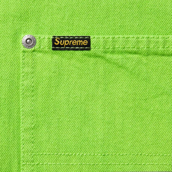 Supreme Loose Fit S/S Denim Painter Shirt - Green (front)
