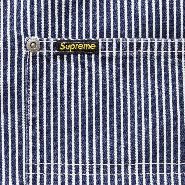 Supreme Loose Fit S/S Denim Painter Shirt - Stripe (front)