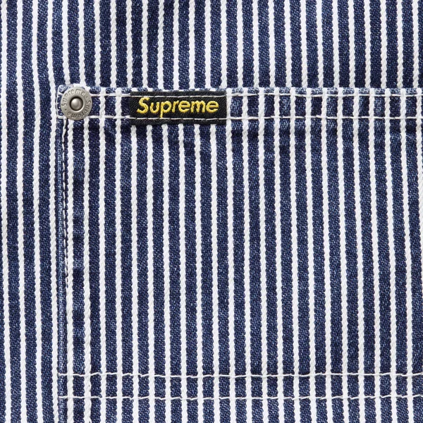 Supreme Loose Fit S/S Denim Painter Shirt - Stripe (front)