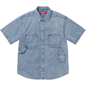Supreme Loose Fit S/S Denim Painter Shirt Washed Indigo