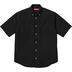 Supreme Loose Fit S/S Oxford Shirt - Black (front)
