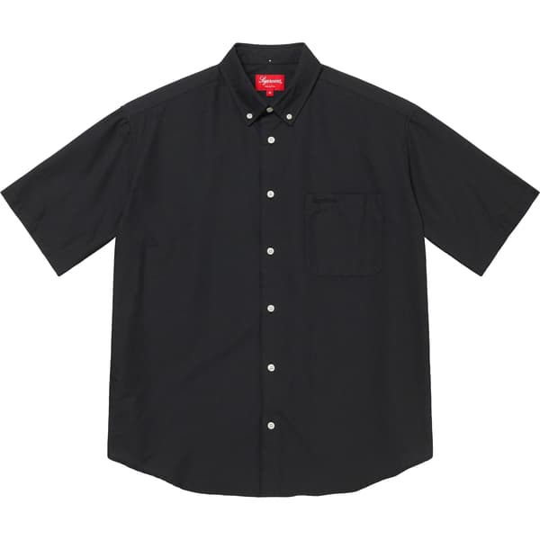 Supreme Loose Fit S/S Oxford Shirt - Black (front)