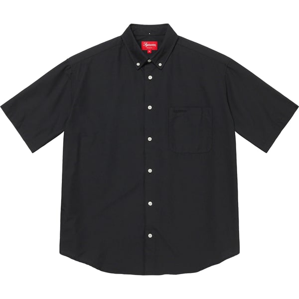 Supreme Loose Fit S/S Oxford Shirt - Black (front)