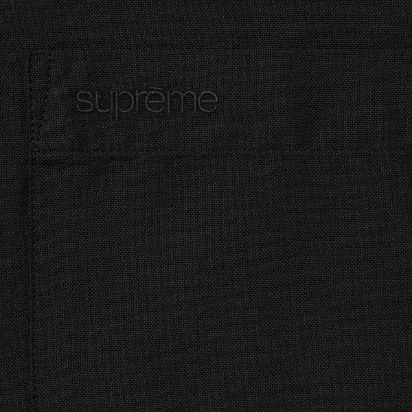 Supreme Loose Fit S/S Oxford Shirt - Black (front)