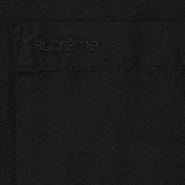 Supreme Loose Fit S/S Oxford Shirt - Black (front)