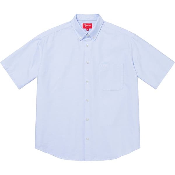 Supreme Loose Fit S/S Oxford Shirt - Light Blue (front)