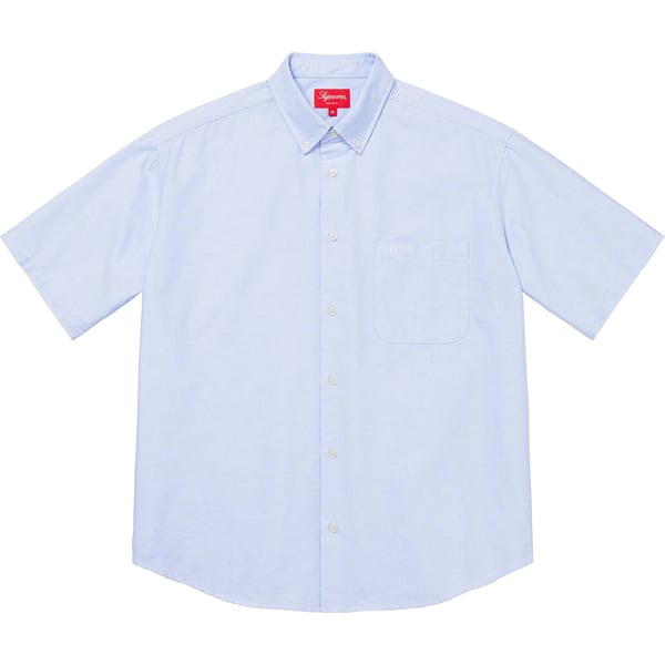 Supreme Loose Fit S/S Oxford Shirt - Light Blue (front)