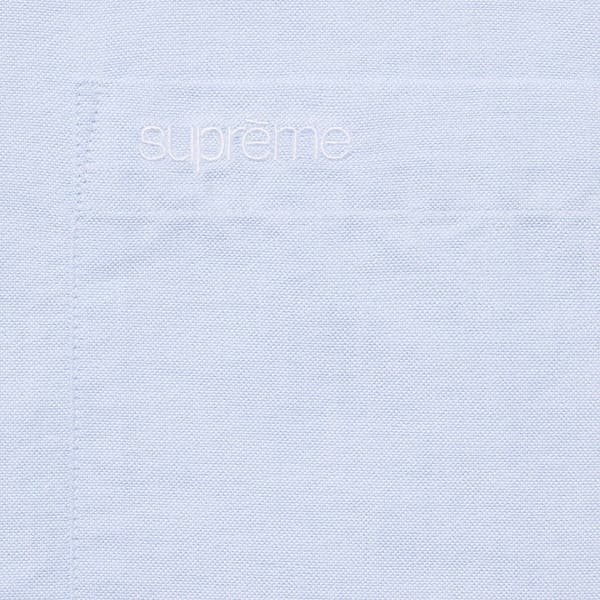 Supreme Loose Fit S/S Oxford Shirt - Light Blue (front)