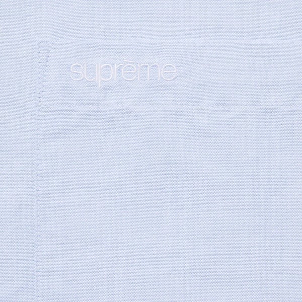 Supreme Loose Fit S/S Oxford Shirt - Light Blue (front)