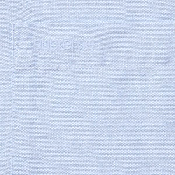 Supreme Loose Fit S/S Oxford Shirt - Light Blue (front)