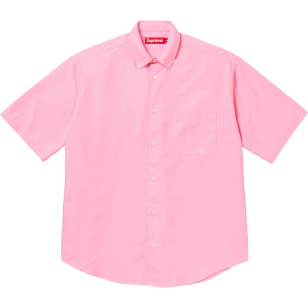 Supreme Loose Fit S/S Oxford Shirt - Pink (front)