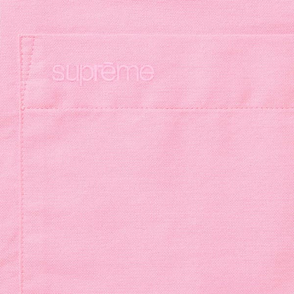Supreme Loose Fit S/S Oxford Shirt - Pink (front)